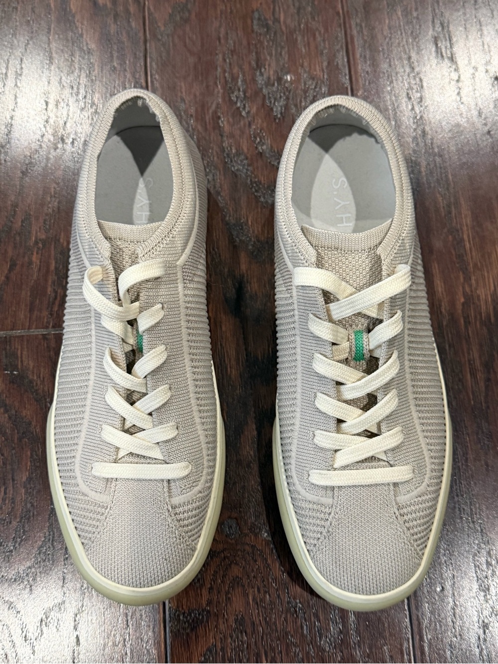 ROTHY'S The Lace Up Washable Mesh Sneaker Women Size 7 Tan/Beige
